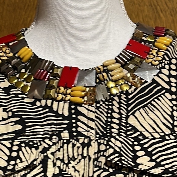 Chico’s Hidden Snap Front Jacket with Beaded Collar - EUC - Picture 2 of 7